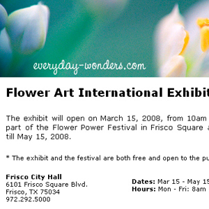 Flower Art International Exhibit